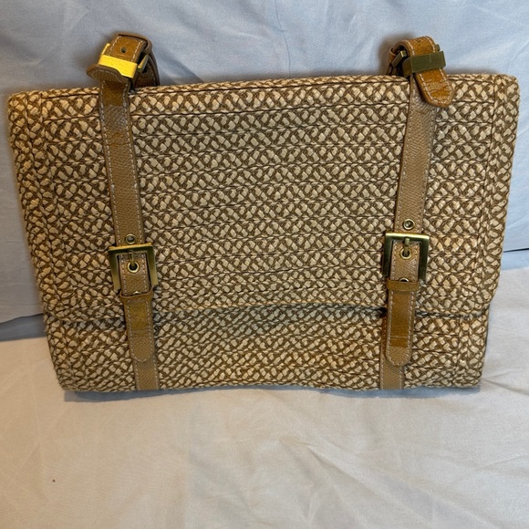 Eric Javits Handbags - ERIC JAVITS Raffia shoulder bag,linen!Vintage!